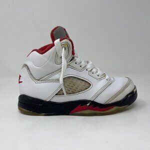 Nike Kids Jordan 5 Retro Fire Red 440889-102 Shoes Sneaker Boys Girls Size 10.5C
